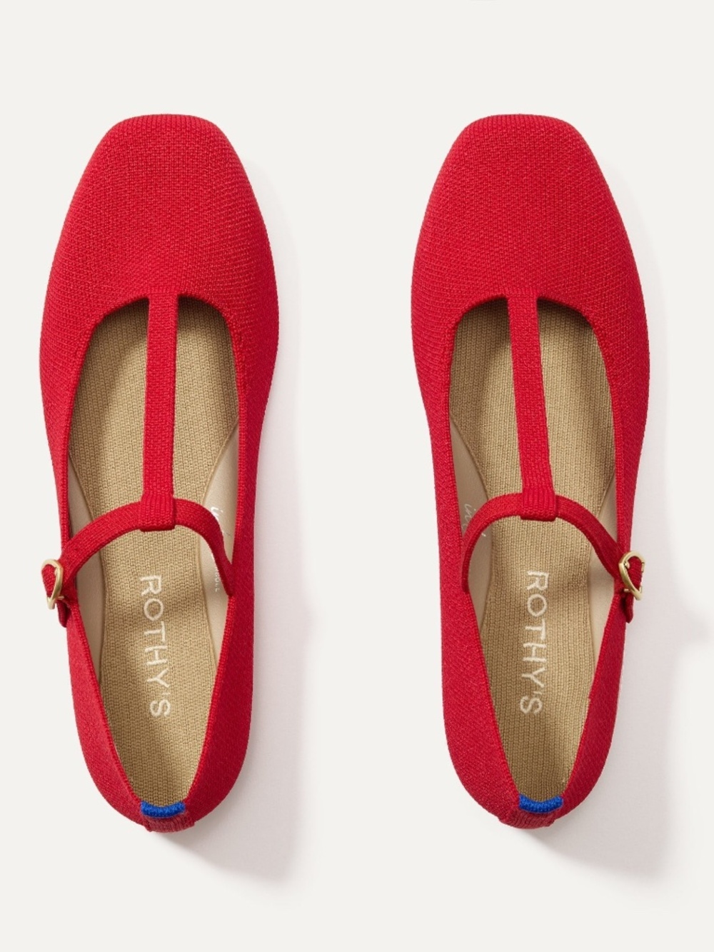 Rothy's The T–Strap Mary Jane - Red Crisp Size 6.5